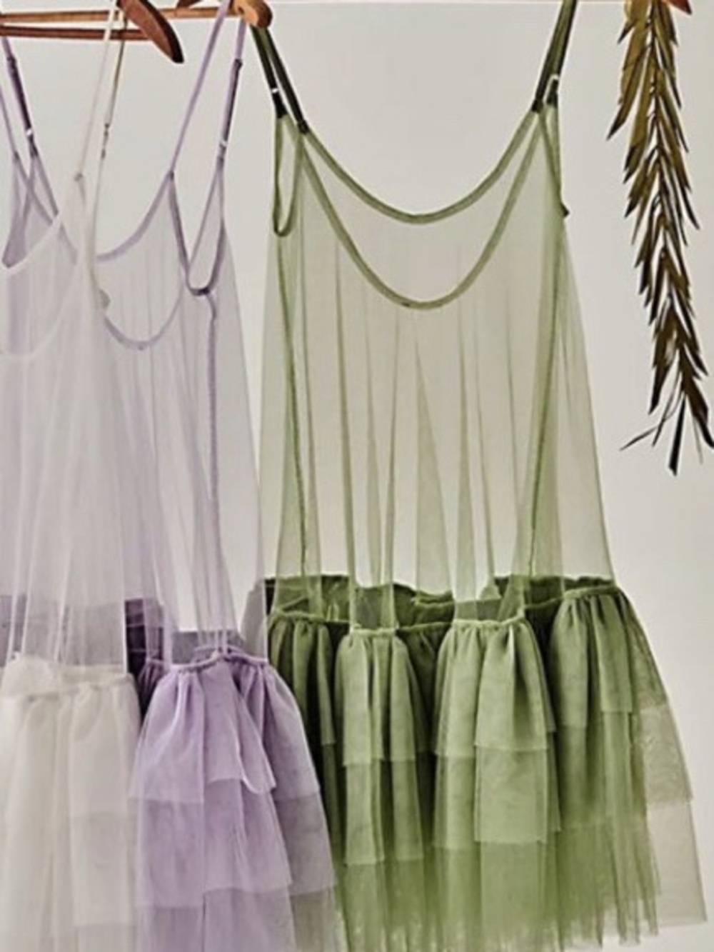 Free People Push Send Sheer Tulle Slip $60 Retail